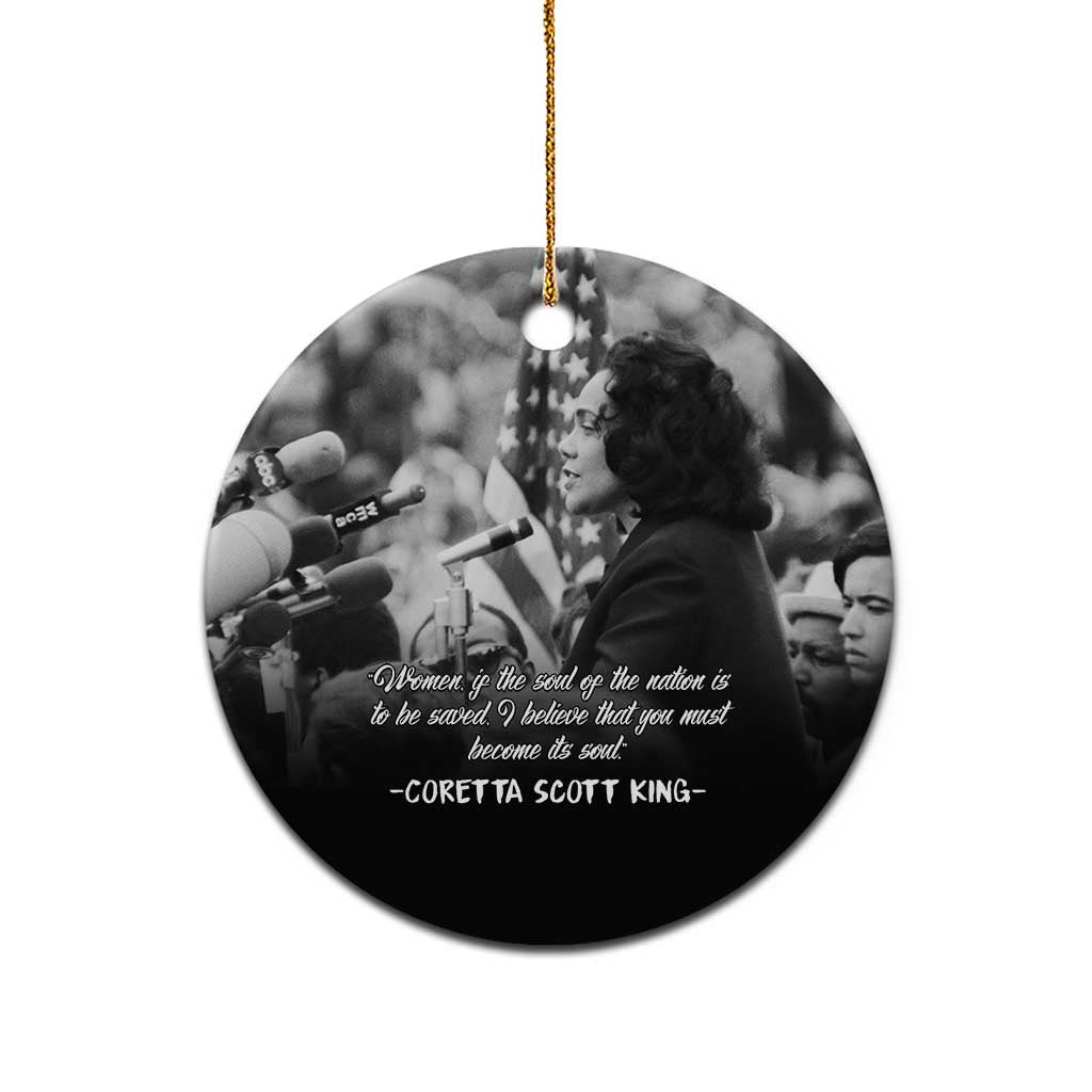 Civil Rights Leaders Peaceful Courage Ceramic Ornament Coretta Scott King - Wonder Print Shop