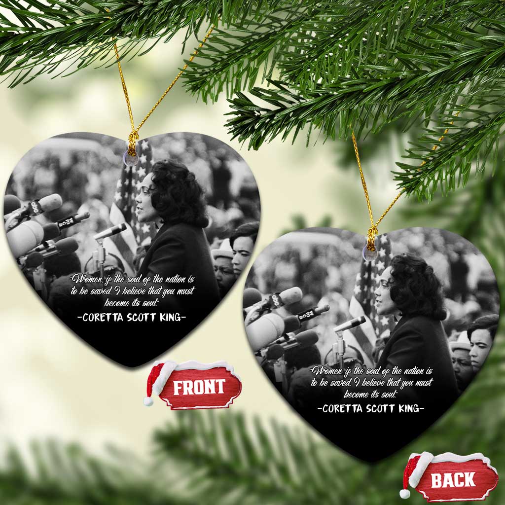 Civil Rights Leaders Peaceful Courage Ceramic Ornament Coretta Scott King - Wonder Print Shop