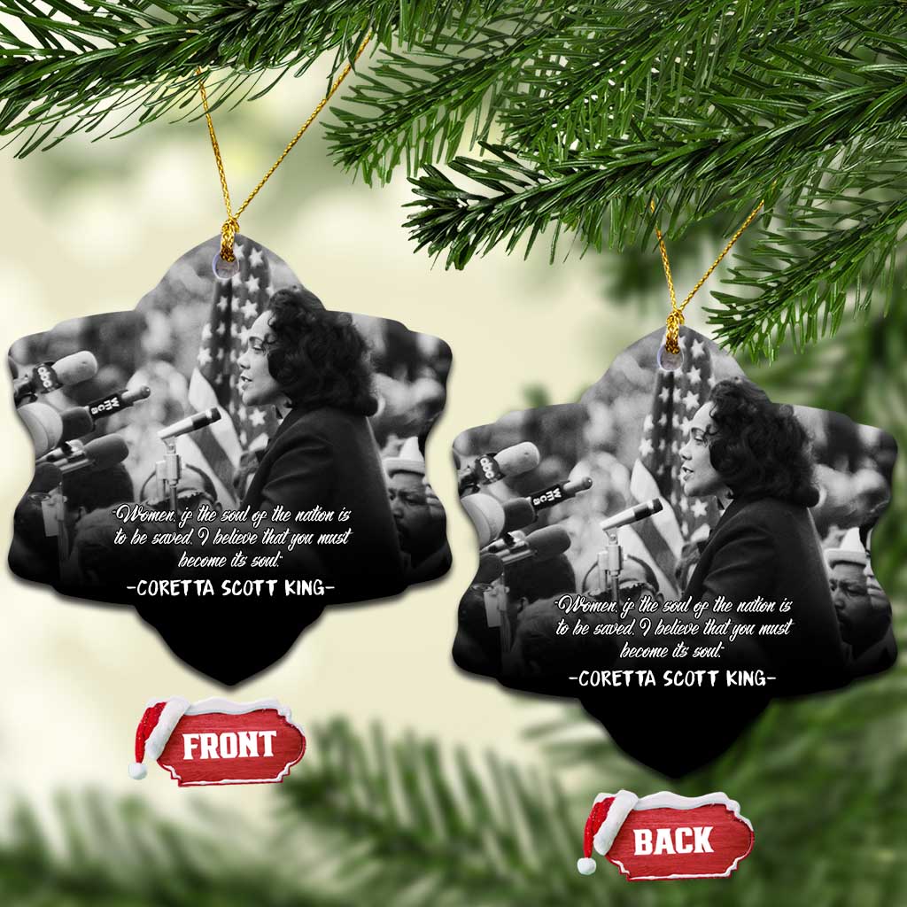 Civil Rights Leaders Peaceful Courage Ceramic Ornament Coretta Scott King - Wonder Print Shop