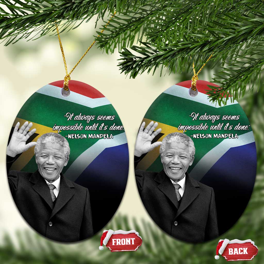 Civil Rights Leaders Unbreakable Hope Ceramic Ornament Nelson Mandela - Wonder Print Shop