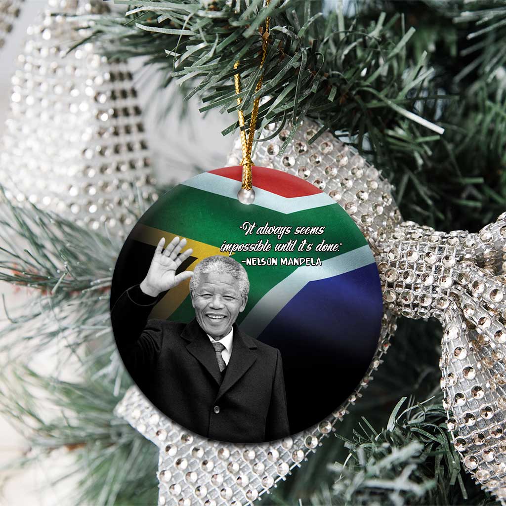 Civil Rights Leaders Unbreakable Hope Ceramic Ornament Nelson Mandela - Wonder Print Shop