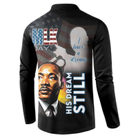 Happy MLK Day Button Sweatshirt I Have A Dream - His Dream Still - Wonder Print Shop