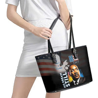 Happy MLK Day Leather Tote Bag I Have A Dream - His Dream Still - Wonder Print Shop