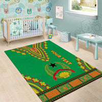 Personalised Guinea Bissau Area Rug Dashiki Pattern - Wonder Print Shop