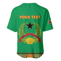Personalised Guinea Bissau Baseball Jersey Dashiki Pattern - Wonder Print Shop
