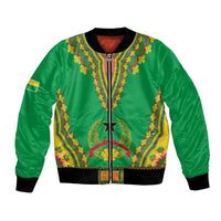 Personalised Guinea Bissau Bomber Jacket Dashiki Pattern - Wonder Print Shop