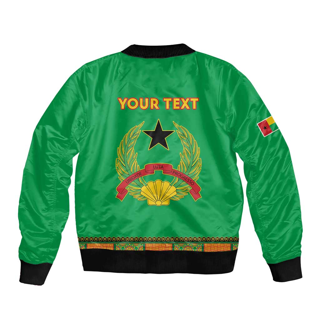 Personalised Guinea Bissau Bomber Jacket Dashiki Pattern - Wonder Print Shop