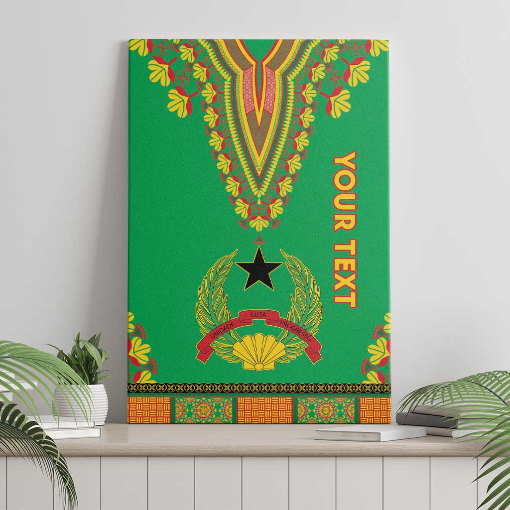 Personalised Guinea Bissau Canvas Wall Art Dashiki Pattern - Wonder Print Shop