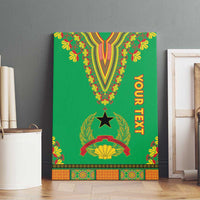 Personalised Guinea Bissau Canvas Wall Art Dashiki Pattern - Wonder Print Shop