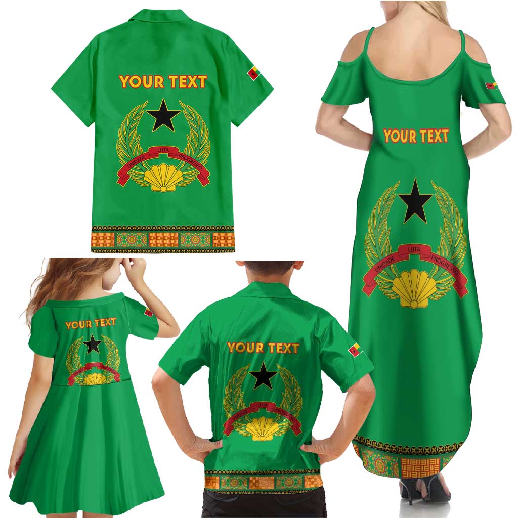 Personalised Guinea Bissau Family Matching Summer Maxi Dress and Hawaiian Shirt Dashiki Pattern - Wonder Print Shop