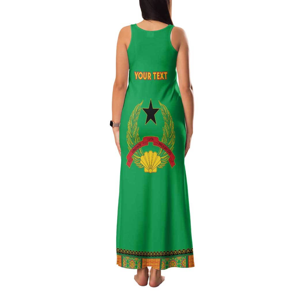 Personalised Guinea Bissau Family Matching Tank Maxi Dress and Hawaiian Shirt Dashiki Pattern - Wonder Print Shop
