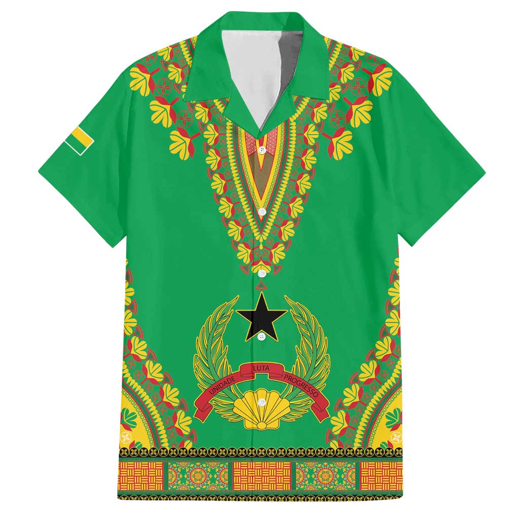 Personalised Guinea Bissau Hawaiian Shirt Dashiki Pattern - Wonder Print Shop