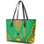 Personalised Guinea Bissau Leather Tote Bag Dashiki Pattern - Wonder Print Shop