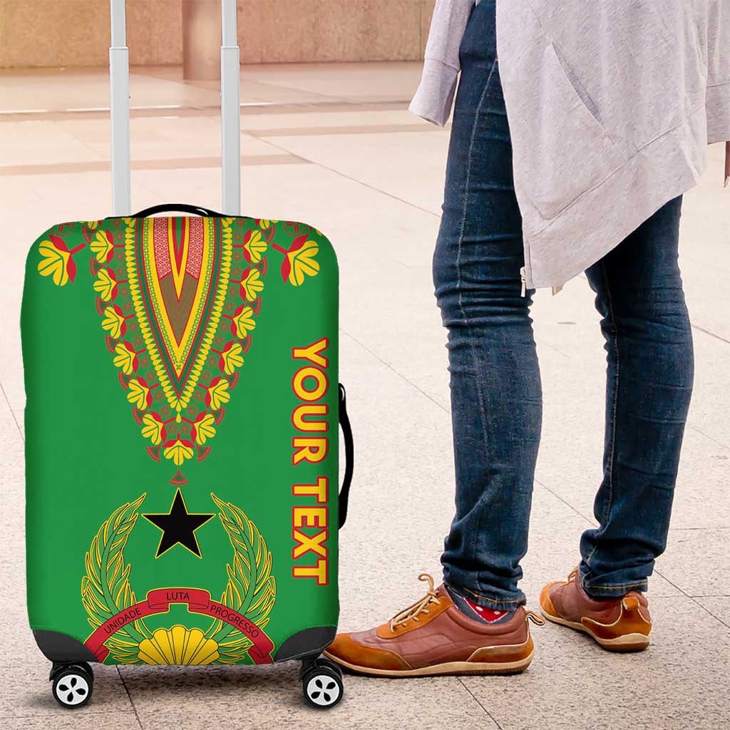 Personalised Guinea Bissau Luggage Cover Dashiki Pattern - Wonder Print Shop