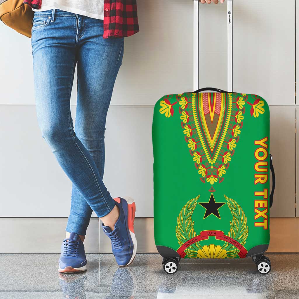 Personalised Guinea Bissau Luggage Cover Dashiki Pattern - Wonder Print Shop