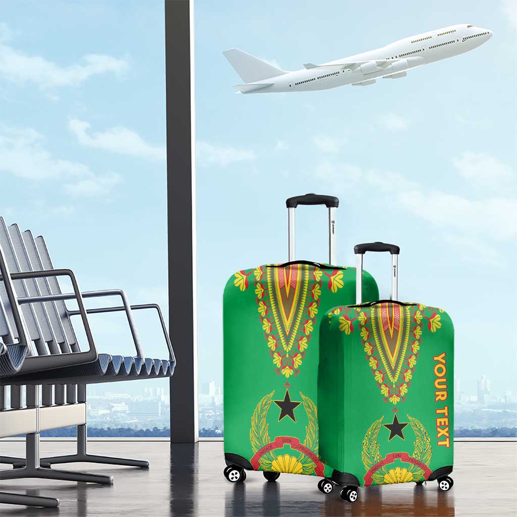 Personalised Guinea Bissau Luggage Cover Dashiki Pattern - Wonder Print Shop