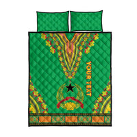 Personalised Guinea Bissau Quilt Bed Set Dashiki Pattern - Wonder Print Shop