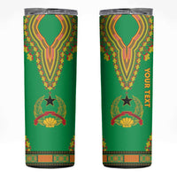 Personalised Guinea Bissau Skinny Tumbler Dashiki Pattern - Wonder Print Shop