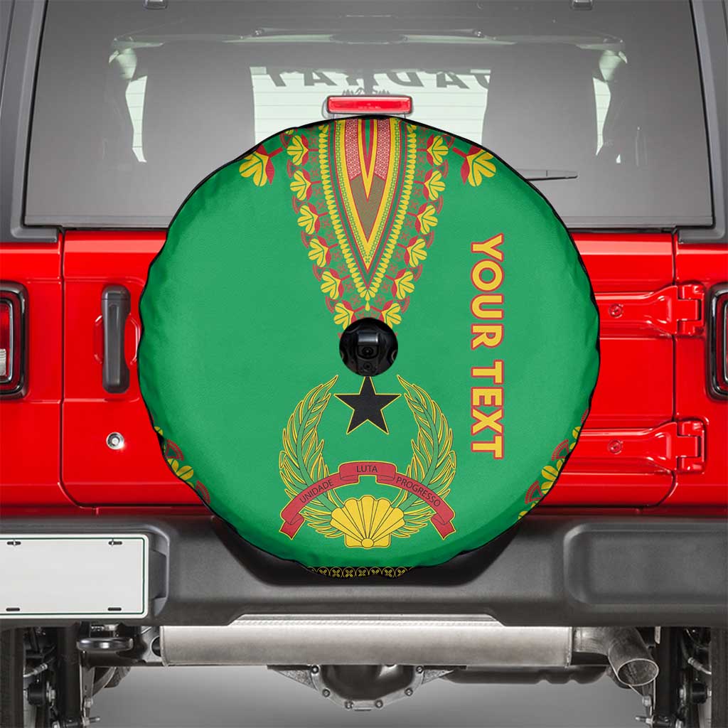 Personalised Guinea Bissau Spare Tire Cover Dashiki Pattern - Wonder Print Shop