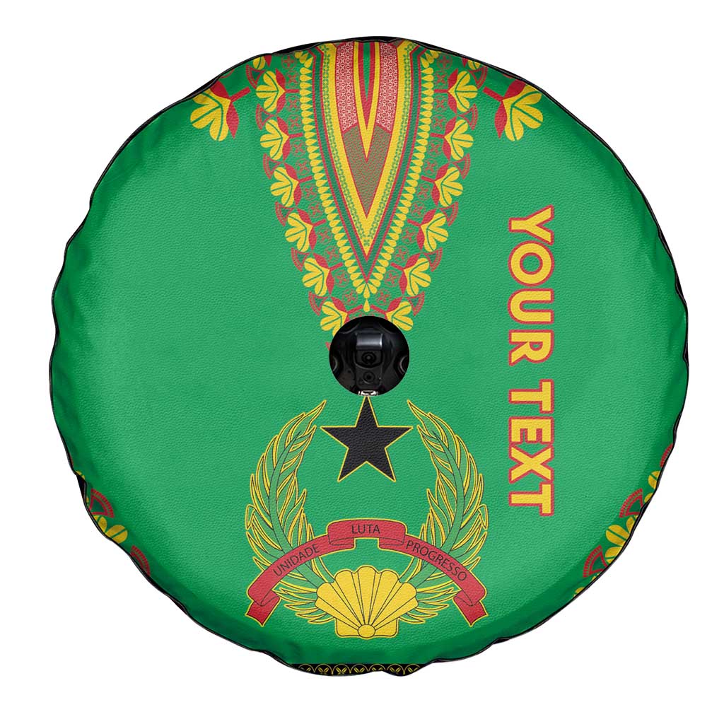 Personalised Guinea Bissau Spare Tire Cover Dashiki Pattern - Wonder Print Shop