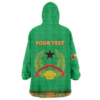 Personalised Guinea Bissau Wearable Blanket Hoodie Dashiki Pattern - Wonder Print Shop
