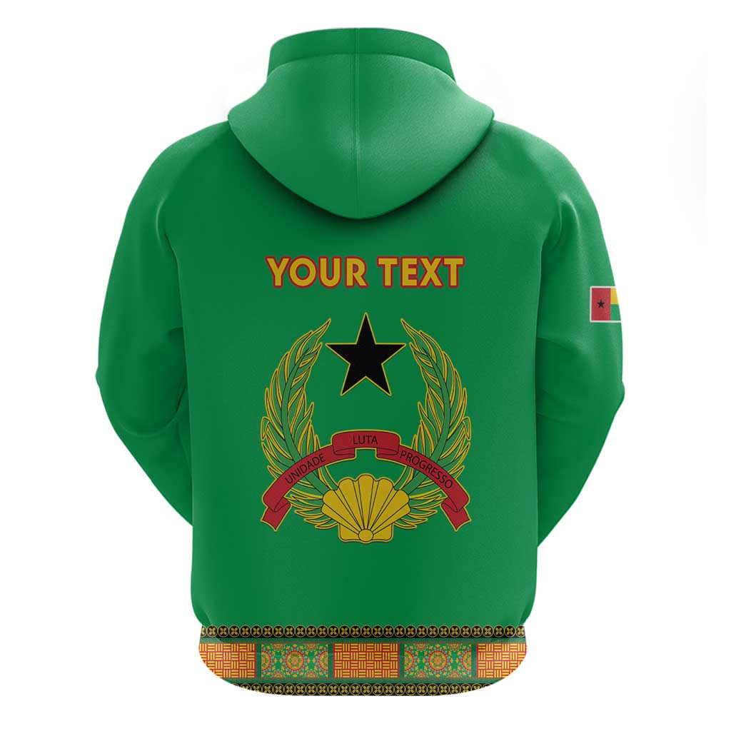 Personalised Guinea Bissau Zip Hoodie Dashiki Pattern - Wonder Print Shop