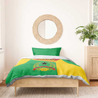 Personalised Guinea Bissau Bedding Set Coat Of Arms - African Pattern - Wonder Print Shop