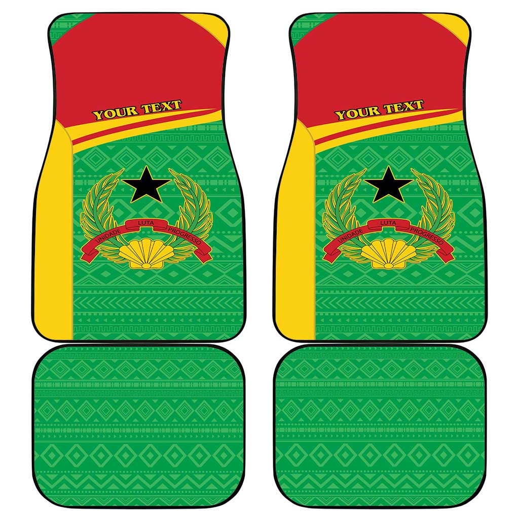 Personalised Guinea Bissau Car Mats Coat Of Arms - African Pattern - Wonder Print Shop