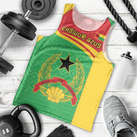 Personalised Guinea Bissau Men Tank Top Coat Of Arms - African Pattern - Wonder Print Shop
