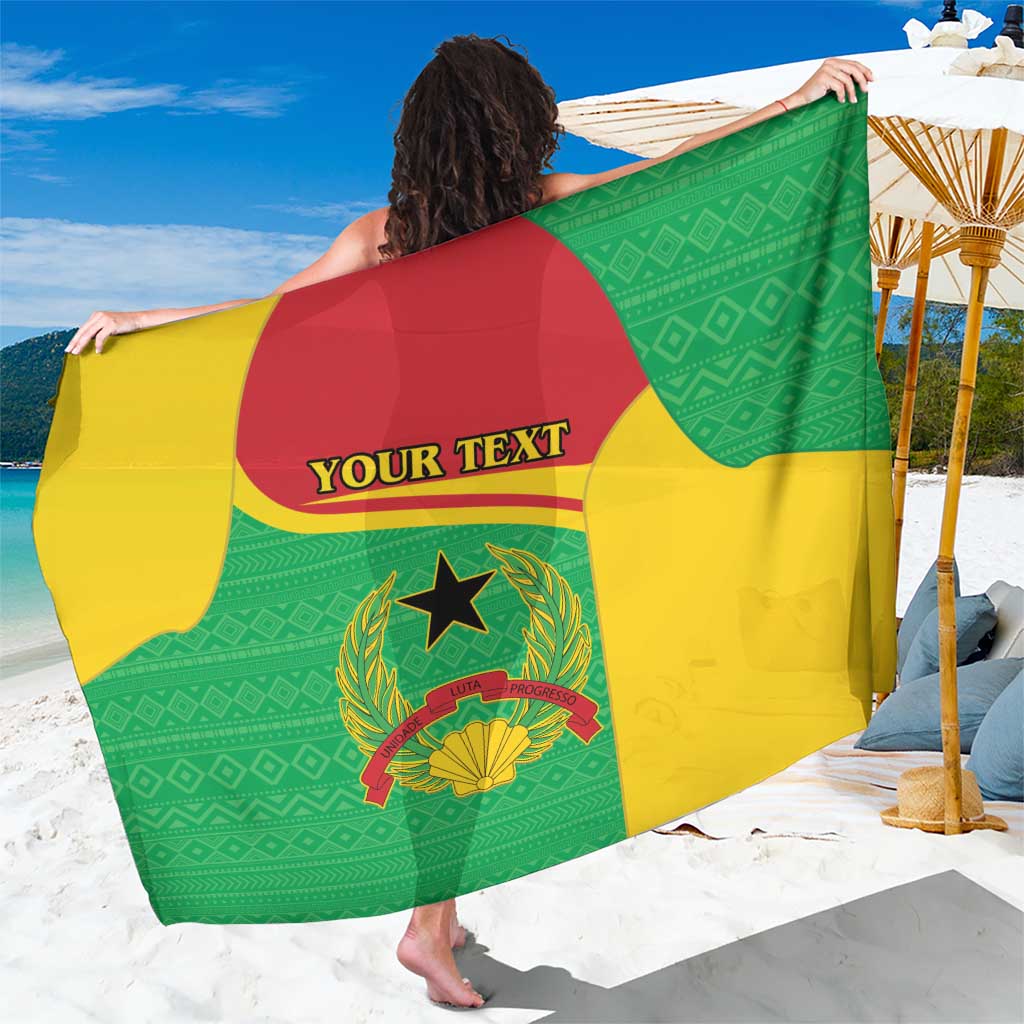 Personalised Guinea Bissau Sarong Coat Of Arms - African Pattern - Wonder Print Shop