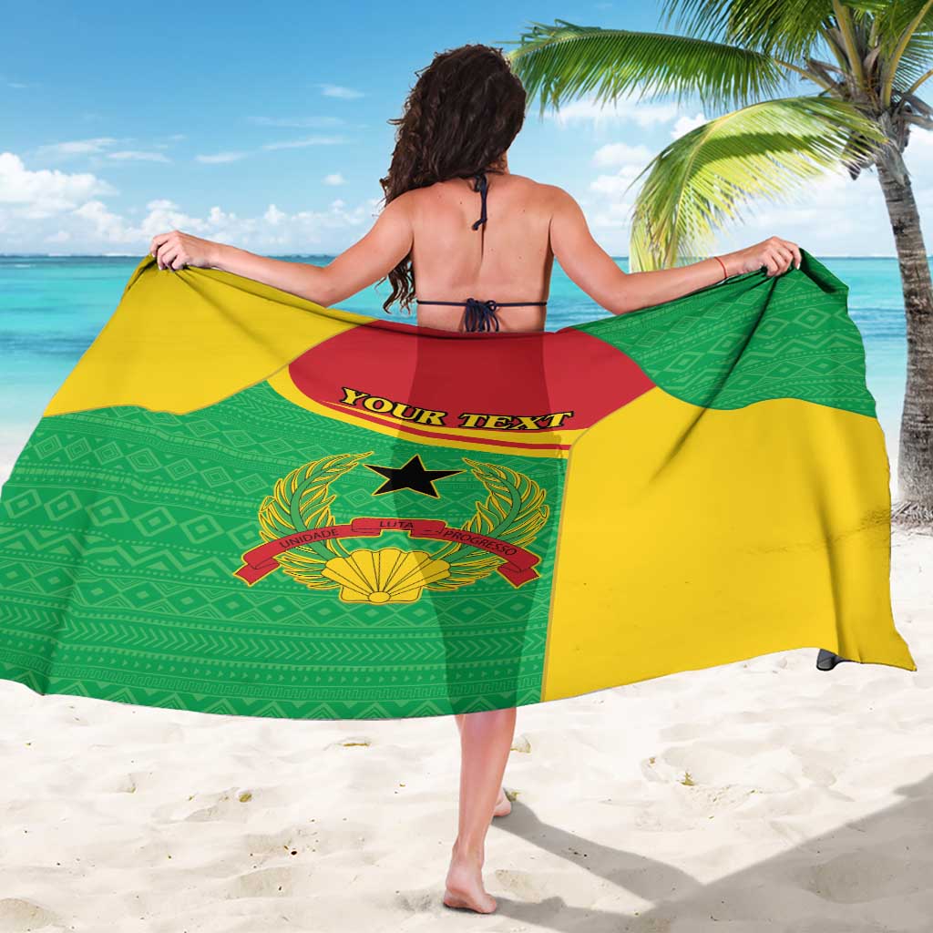Personalised Guinea Bissau Sarong Coat Of Arms - African Pattern - Wonder Print Shop