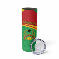 Personalised Guinea Bissau Skinny Tumbler Coat Of Arms - African Pattern - Wonder Print Shop