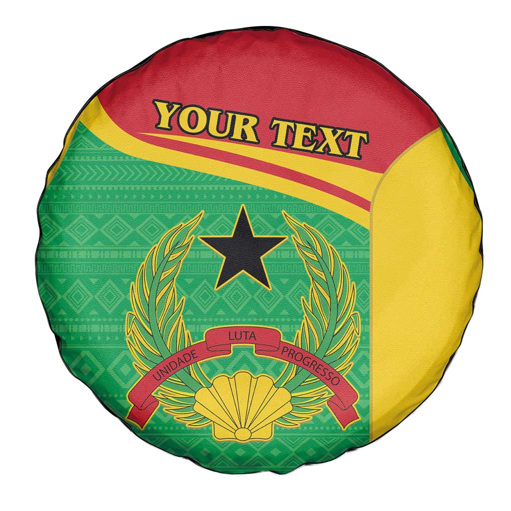 Personalised Guinea Bissau Spare Tire Cover Coat Of Arms - African Pattern - Wonder Print Shop