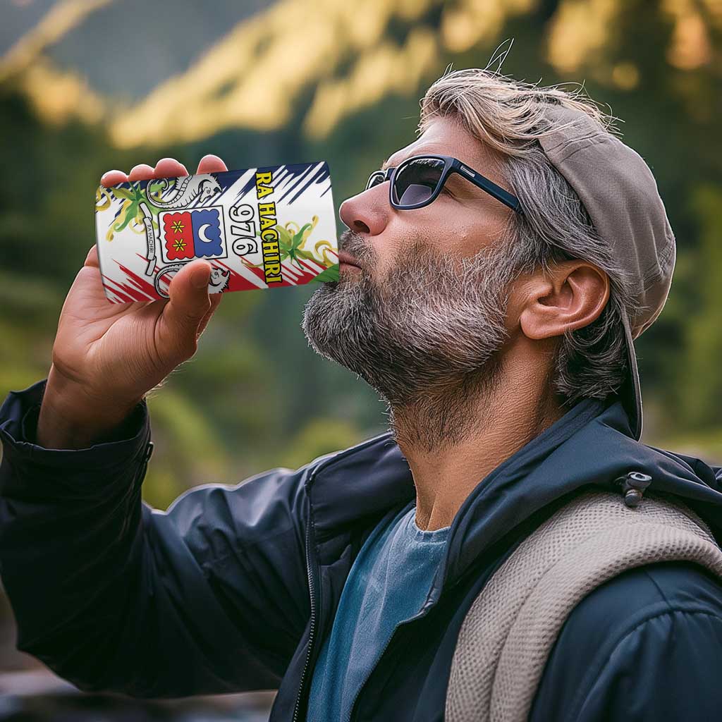 Mayotte 4 in 1 Can Cooler Tumbler Coat Of Arms With Ylang Ylang