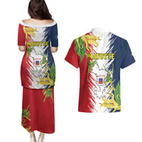 Ra Hachiri 976 Couples Matching Puletasi and Hawaiian Shirt Coat Of Arms With Ylang Ylang