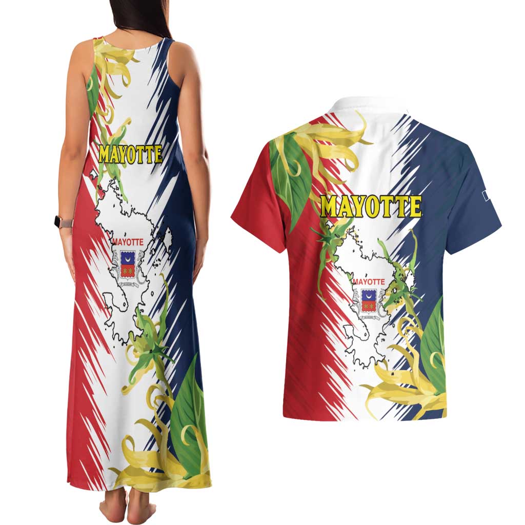 Ra Hachiri 976 Couples Matching Tank Maxi Dress and Hawaiian Shirt Coat Of Arms With Ylang Ylang