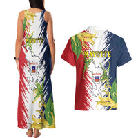 Ra Hachiri 976 Couples Matching Tank Maxi Dress and Hawaiian Shirt Coat Of Arms With Ylang Ylang