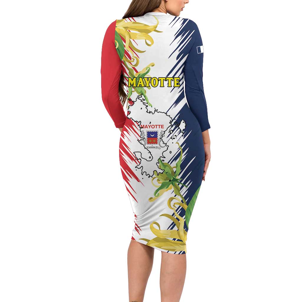 Ra Hachiri 976 Family Matching Long Sleeve Bodycon Dress and Hawaiian Shirt Coat Of Arms With Ylang Ylang