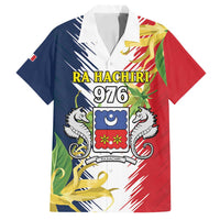 Ra Hachiri 976 Family Matching Off Shoulder Short Dress and Hawaiian Shirt Coat Of Arms With Ylang Ylang