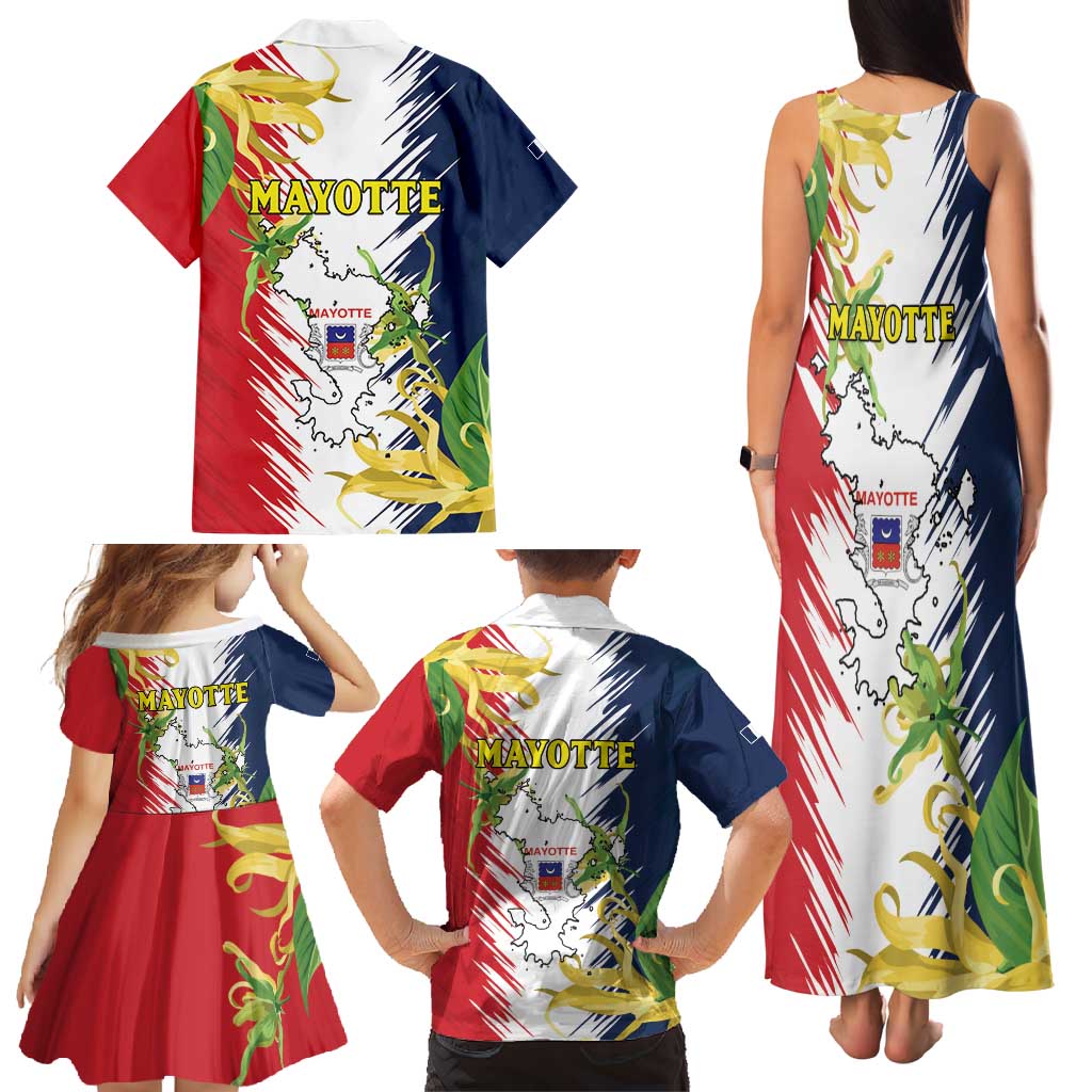 Ra Hachiri 976 Family Matching Tank Maxi Dress and Hawaiian Shirt Coat Of Arms With Ylang Ylang