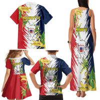 Ra Hachiri 976 Family Matching Tank Maxi Dress and Hawaiian Shirt Coat Of Arms With Ylang Ylang