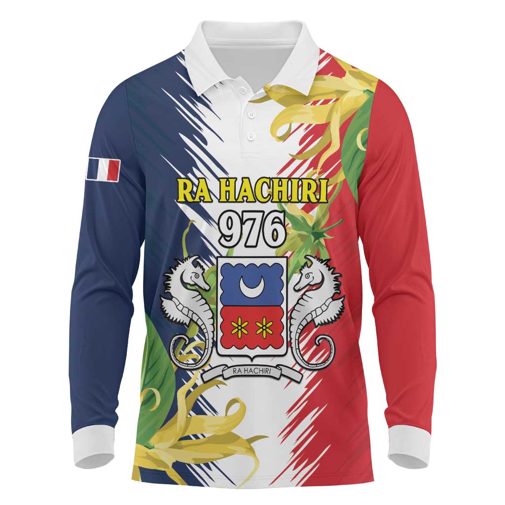 Ra Hachiri 976 Long Sleeve Polo Shirt Coat Of Arms With Ylang Ylang