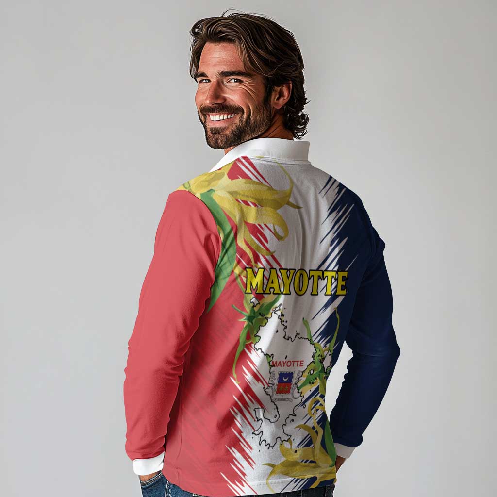 Ra Hachiri 976 Long Sleeve Polo Shirt Coat Of Arms With Ylang Ylang