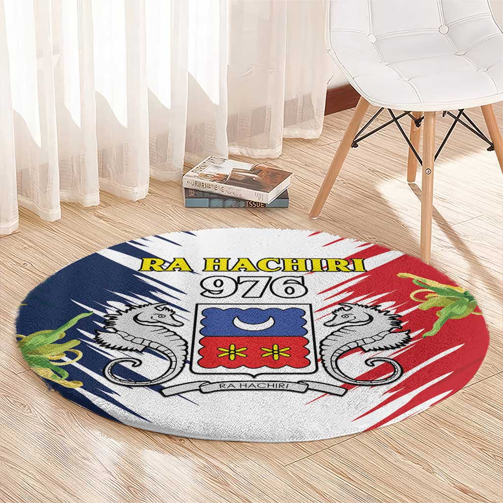 Ra Hachiri 976 Round Carpet Coat Of Arms With Ylang Ylang