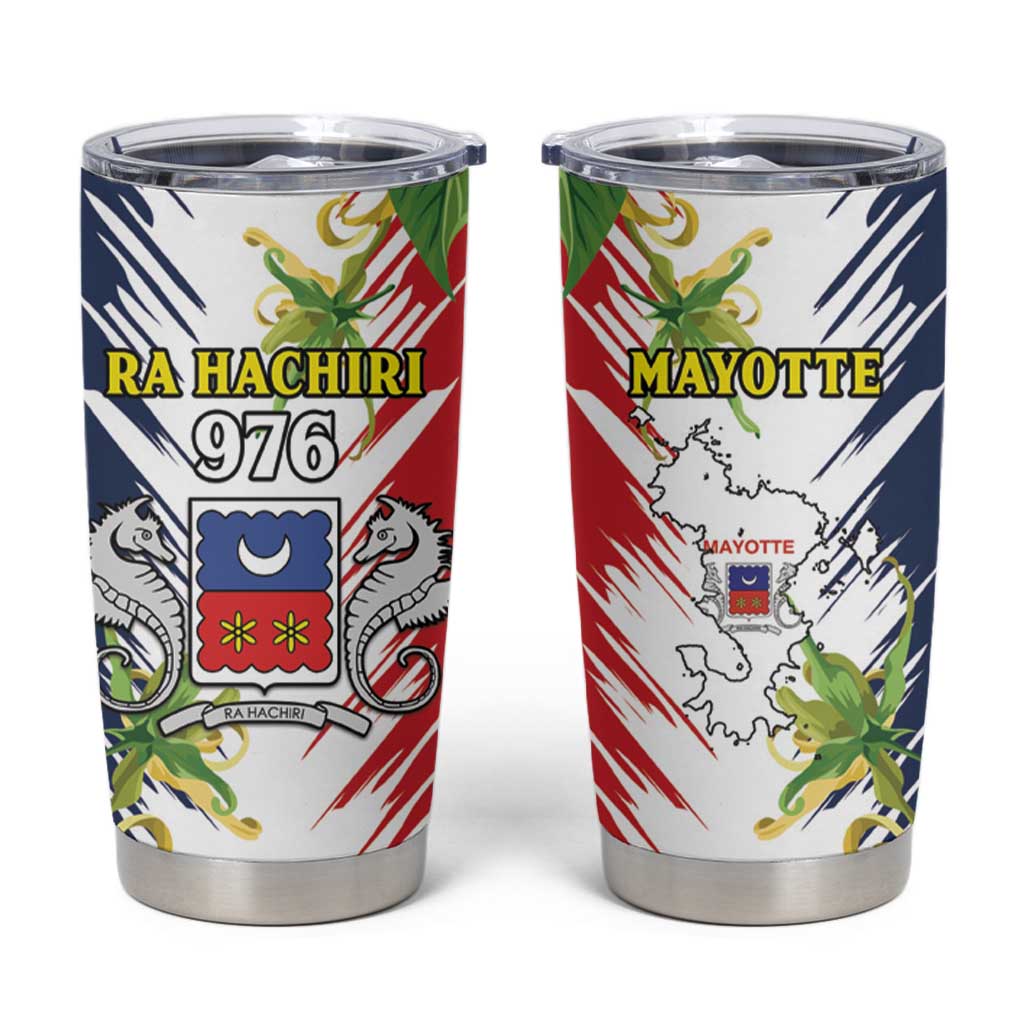 Mayotte Tumbler Cup Coat Of Arms With Ylang Ylang