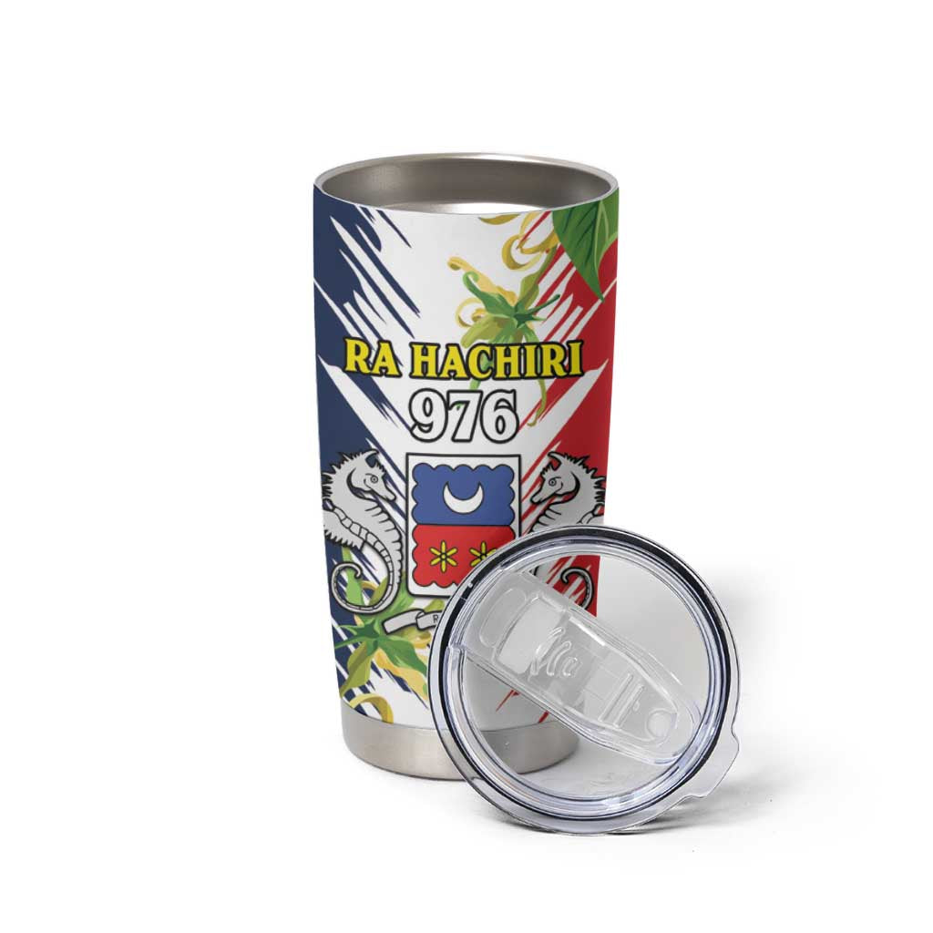 Mayotte Tumbler Cup Coat Of Arms With Ylang Ylang