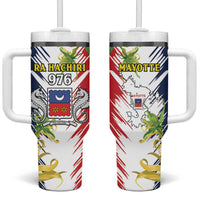 Mayotte Tumbler With Handle Coat Of Arms With Ylang Ylang
