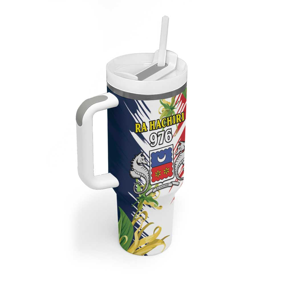 Mayotte Tumbler With Handle Coat Of Arms With Ylang Ylang