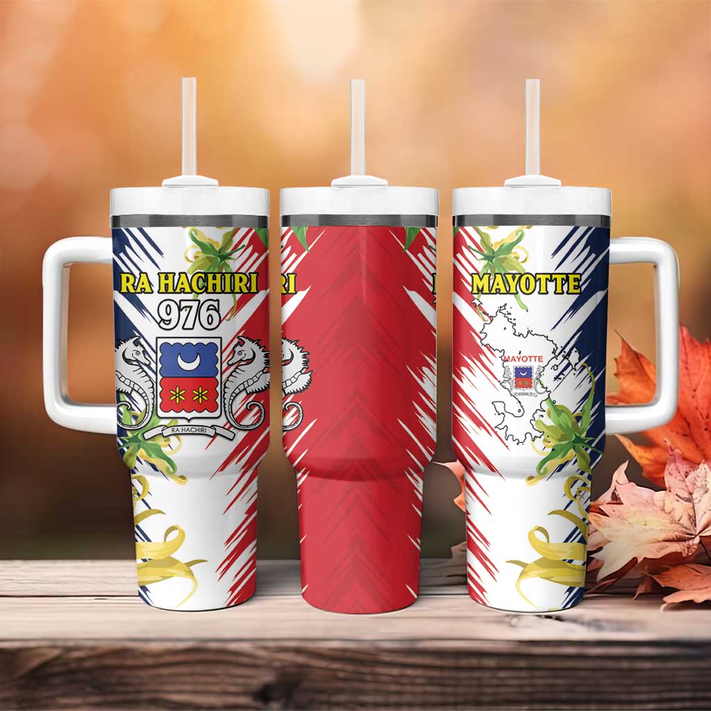Mayotte Tumbler With Handle Coat Of Arms With Ylang Ylang