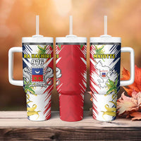 Mayotte Tumbler With Handle Coat Of Arms With Ylang Ylang
